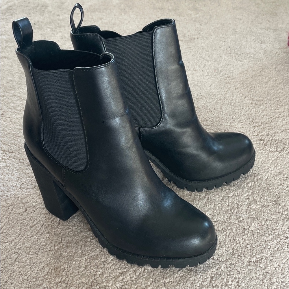 Black Heeled Ankle Boots